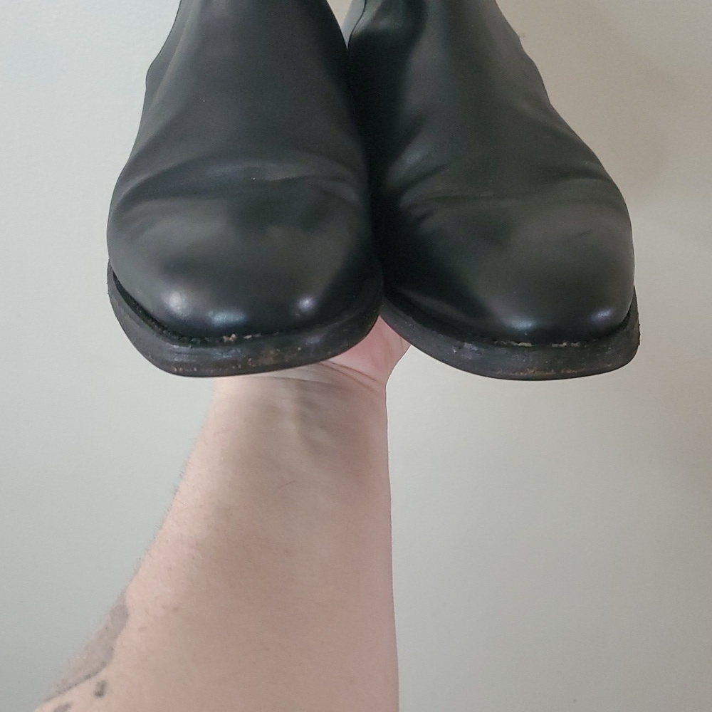 Ypson's Womens Boots Size 39.5 JODHPUR Black Leather Buckle Strap Goodyear Welt - Picture 7 of 13